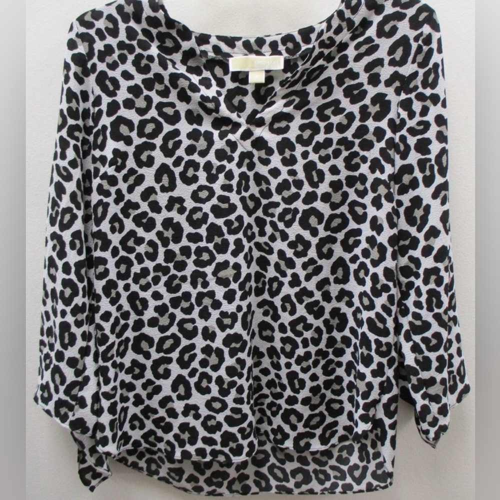 Michael Kors Leopard Print Blouse, Size Small